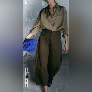 NWT brown Wide-Leg Women's Pants M